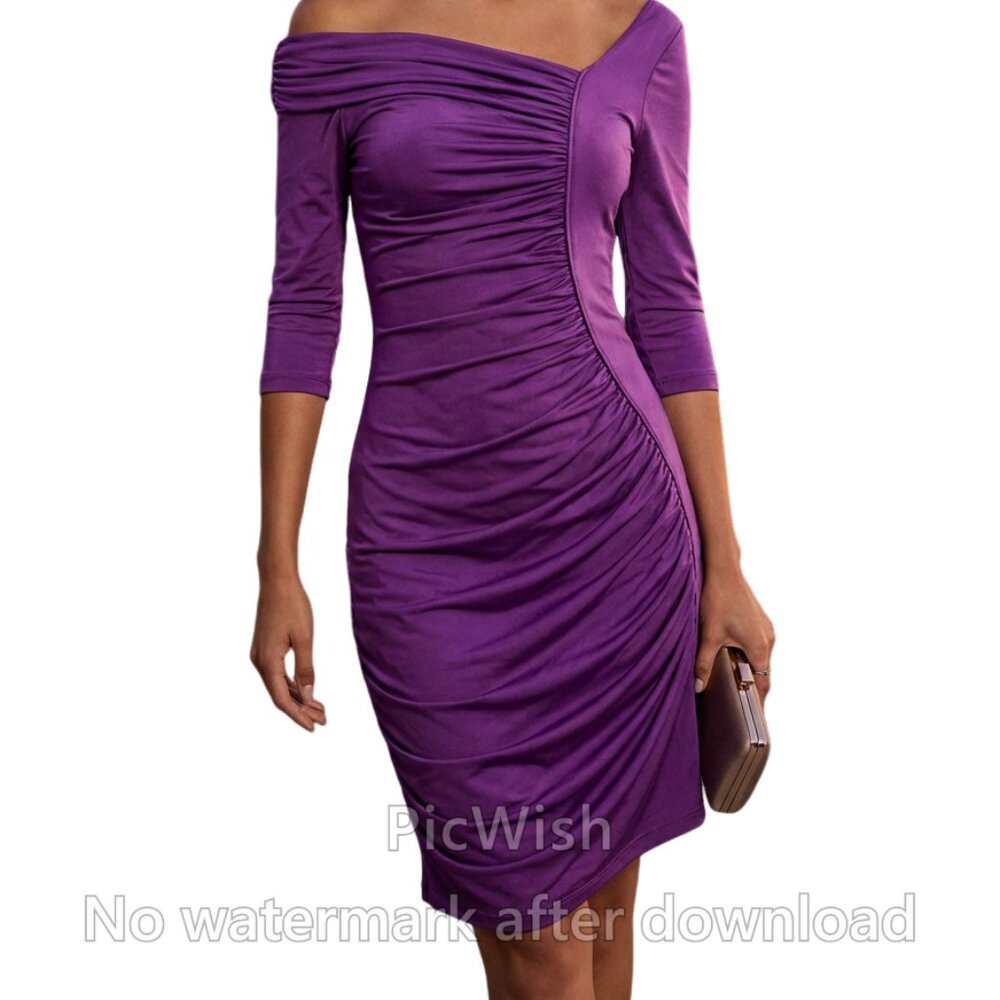 CatherineMalandrino purple body con dress in good condition 0p